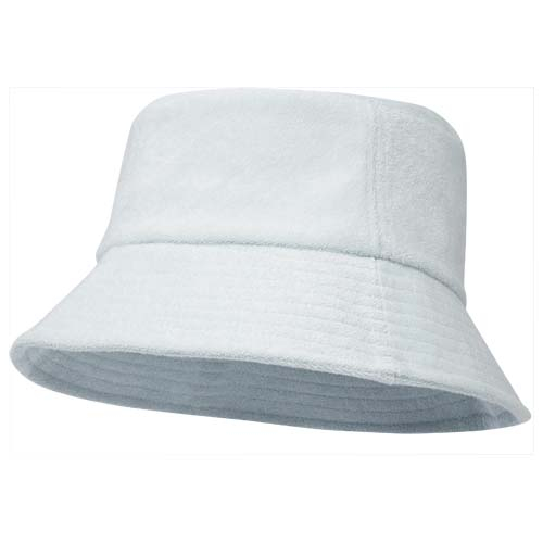 Chapeau publicitaire recyclé Melo en tissu éponge certifié GRS – protection UV Cloud Blue